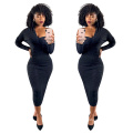 Custom Women Casual Long Bodycon Dress Backless Casual Sexy Party off Shoulder Dress